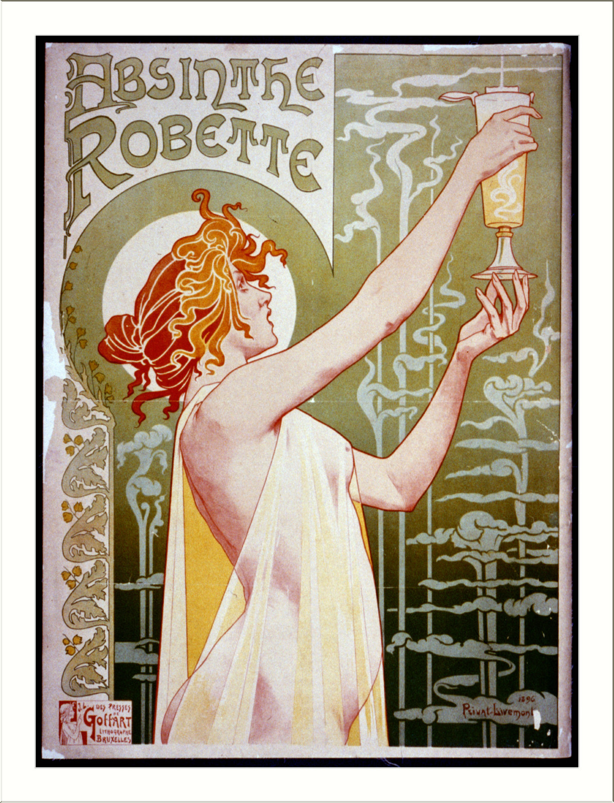 Absinthe robette / Privat Livemont., Bruxelles : Des Presses de J.L. Goffaft, 1896. — vintage poster