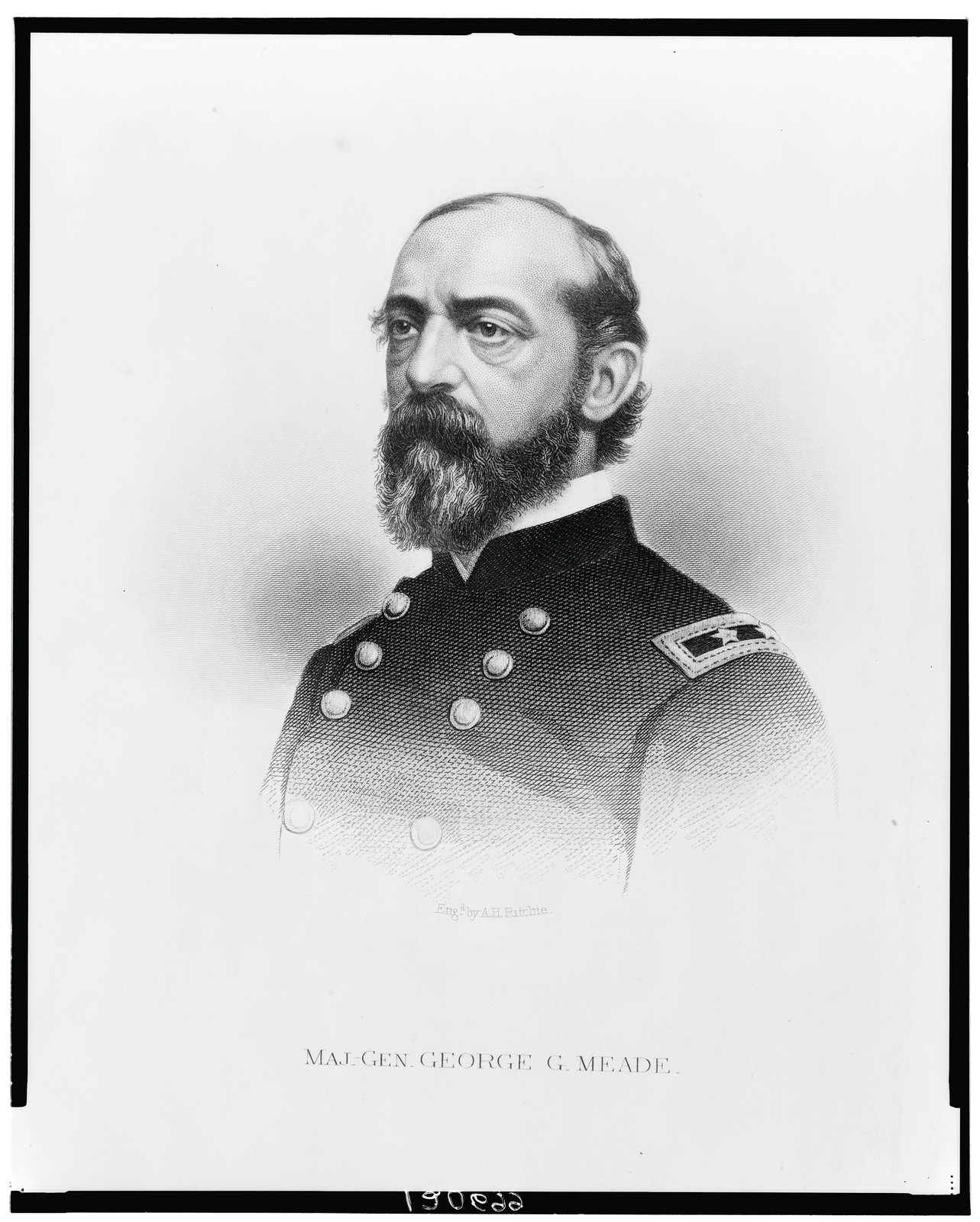 Maj. Gen. George G. Meade / engd. by A.H. Ritchie., [between 1860 and 1880] — antique engraving