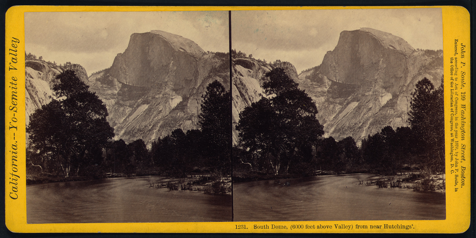 South Dome, (6000 feet above Valley) from near Hutchings' — historic image