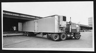 Refrigerated semi truck at a loading dock, Hunts Point