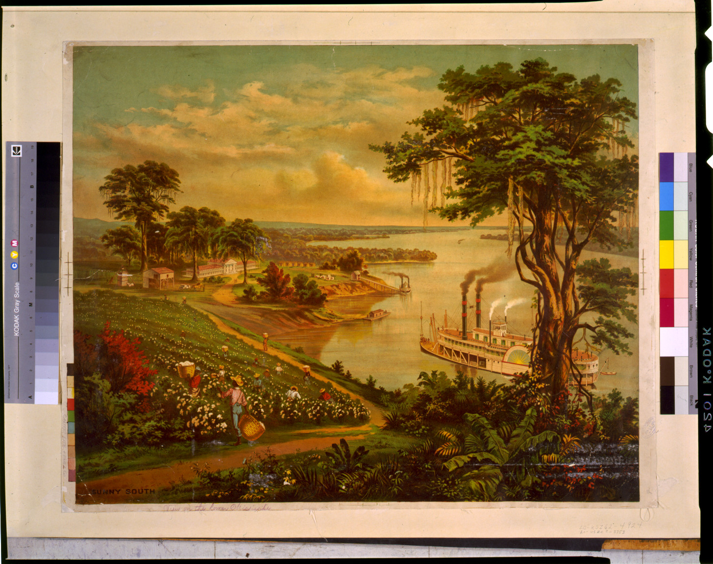Sunny South, c1883. — antique lithograph