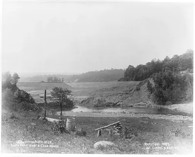 Johnstown flood, [Pennsylvania], South Fork Dam and club house