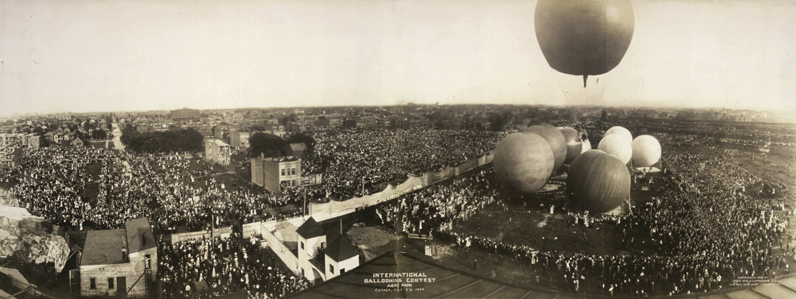 IL Ballooning Contest Aero Park Chicago 1908 PHOTO, 1908 — historic image