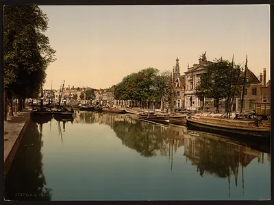 The Spaarne (canal) Haarlem Holland
