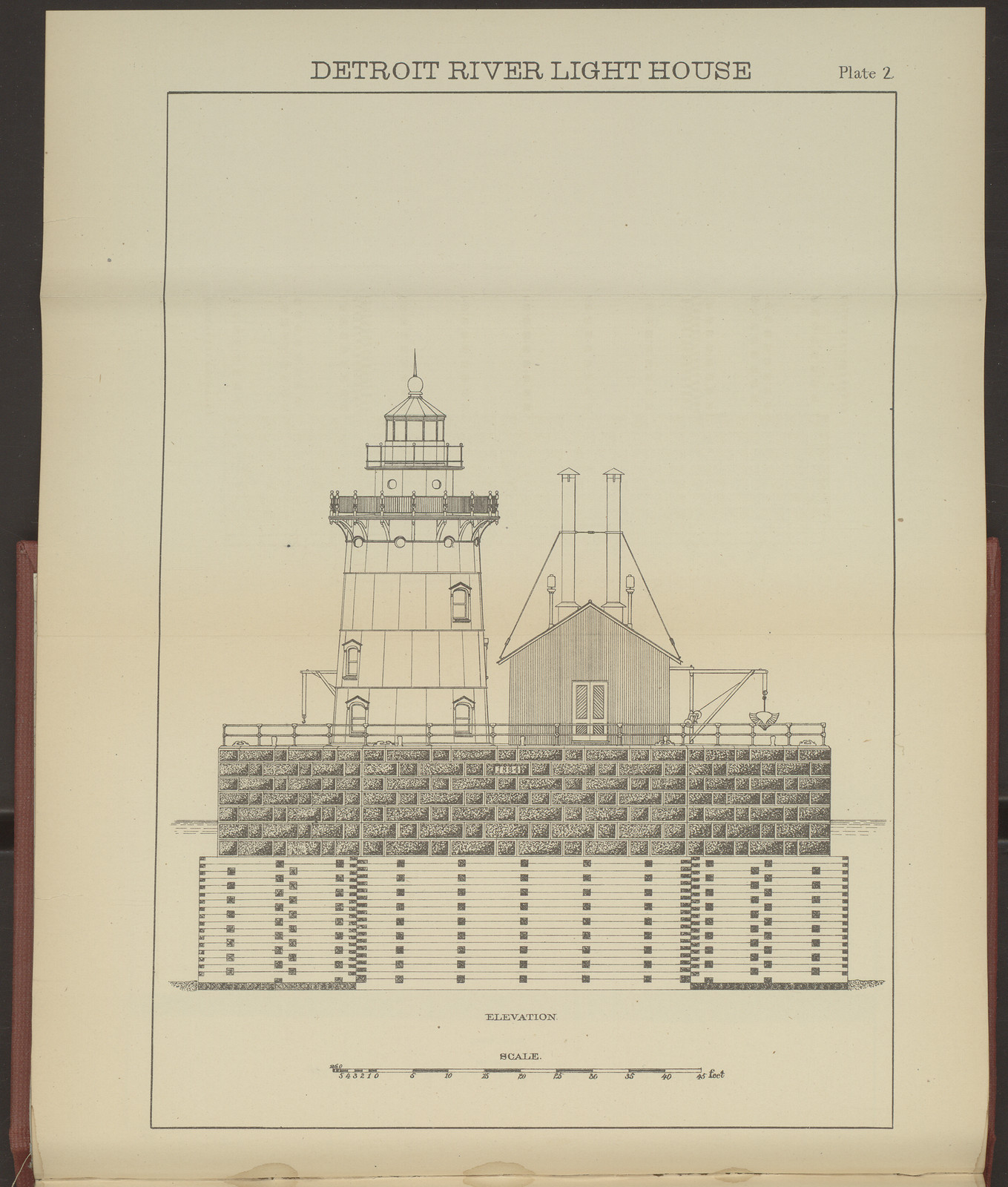 Detroit River Light House — historic image