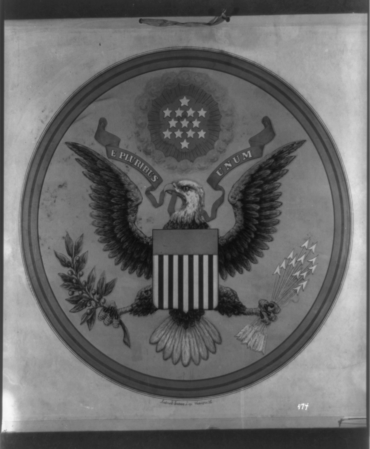 [Great Seal of the United States] / Andrew B. Graham, litho., Washington, D.C., [between 1850 and 1910] — antique lithograph