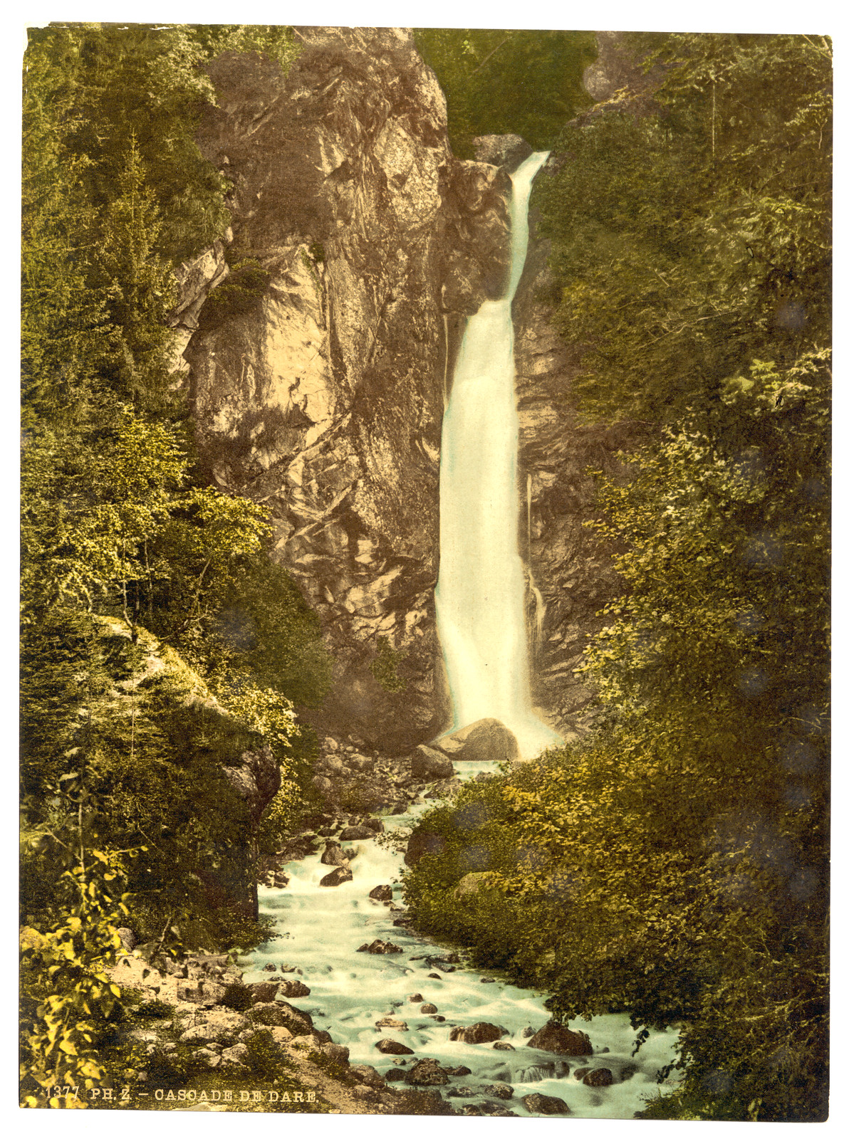 Cascade de Dare, [between ca. 1890 and ca. 1900]. — historic print