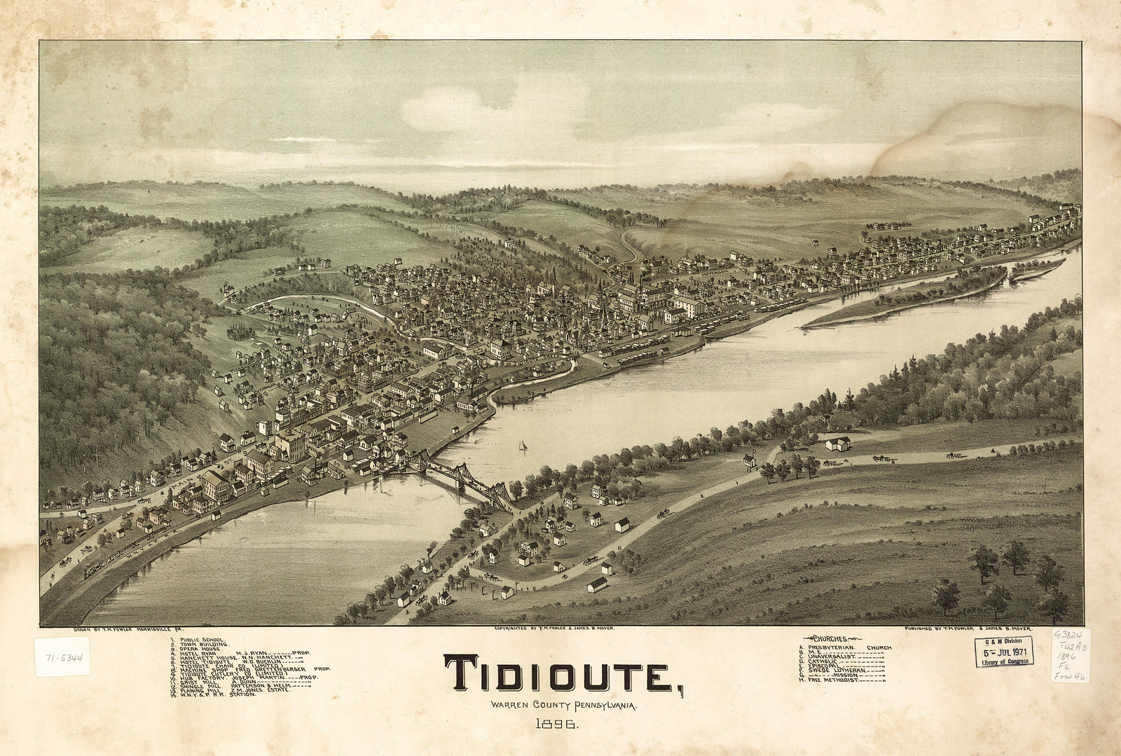 Tidioute, Pennsylvania, 1896, 1896 — antique map