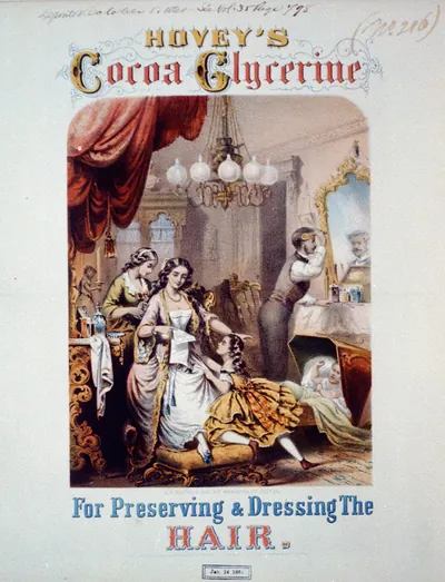 Hovey's Cocoa Glycerine for preserving & dressing the hair