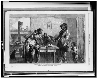 Antique Photo Print - Christmas - time. won at a turkey raffle
