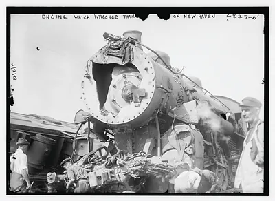 Engine which wrecked train on New Haven