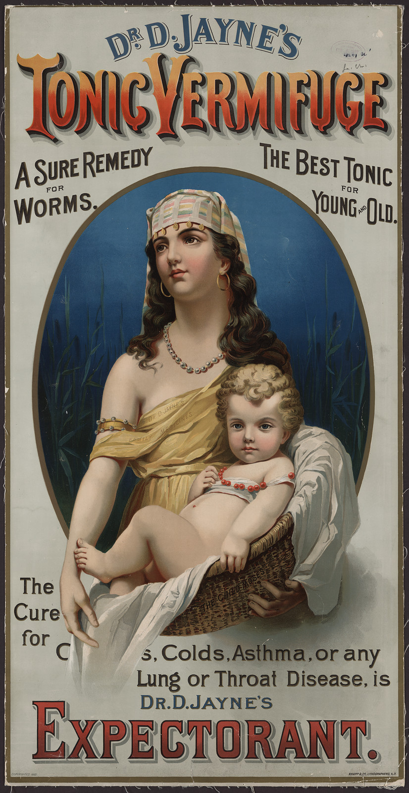Dr. D. Jayne's Tonic Vermifuge, a Sure Remedy for Worms — historic image
