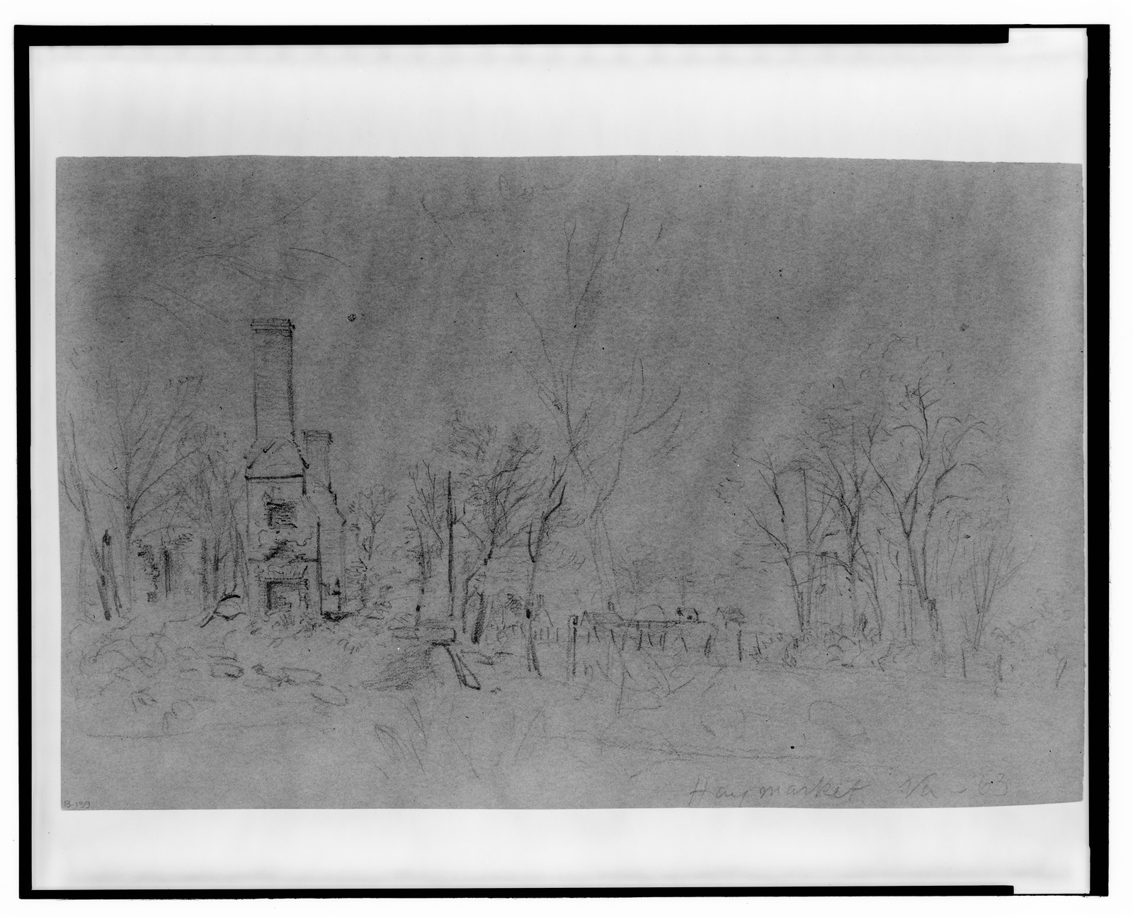 Haymarket, Va. 63, [1863 June 21] — historic drawing