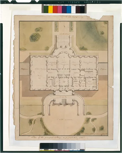 [The White House (President's House") Washington D.C. Site plan and principal story plan]"