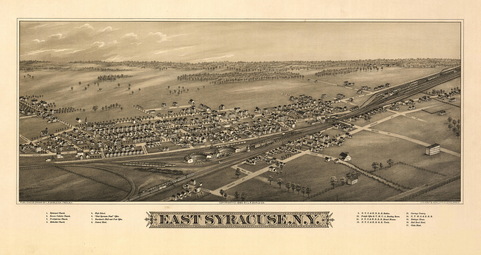East Syracuse, New York, 1885, 1885 — antique map