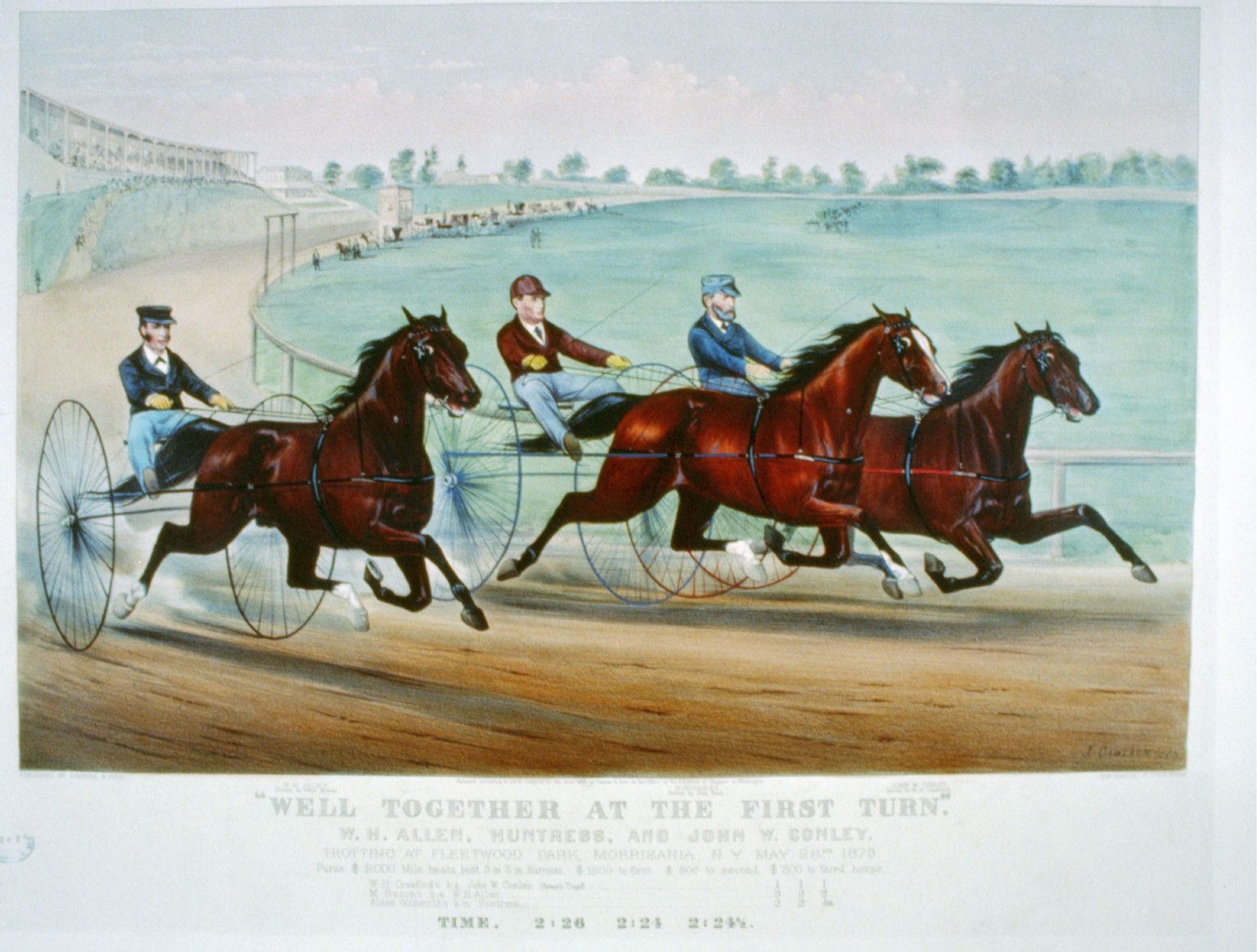 Well together at the first turn"", New York : Published by Currier & Ives, c1873. — antique lithograph