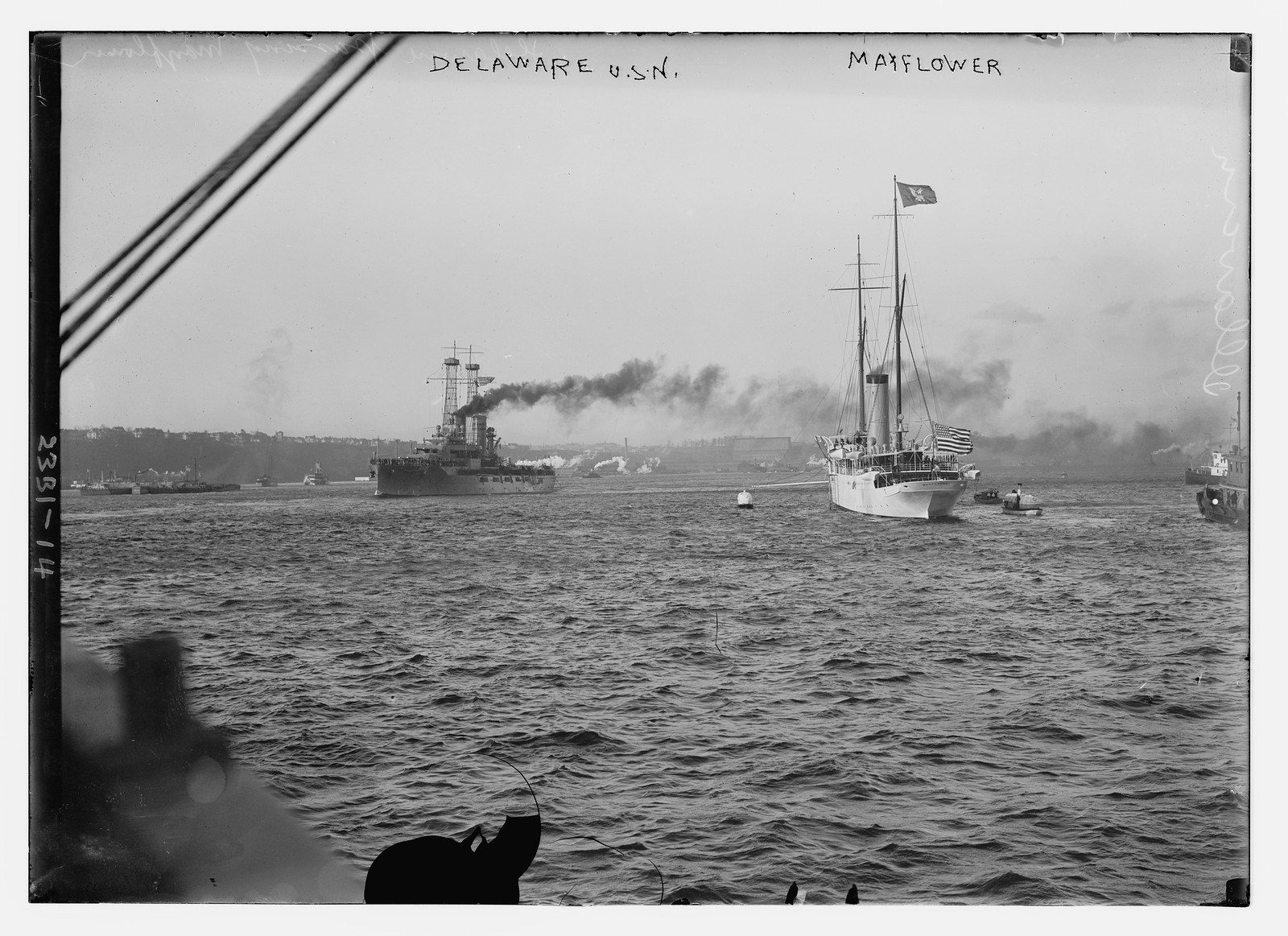 DELAWARE U.S.N. & MAYFLOWER, n/a — historic photograph