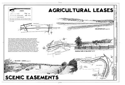 Agricultural Leases and Scenic Easements, Blue Ridge Parkway drawing sheet