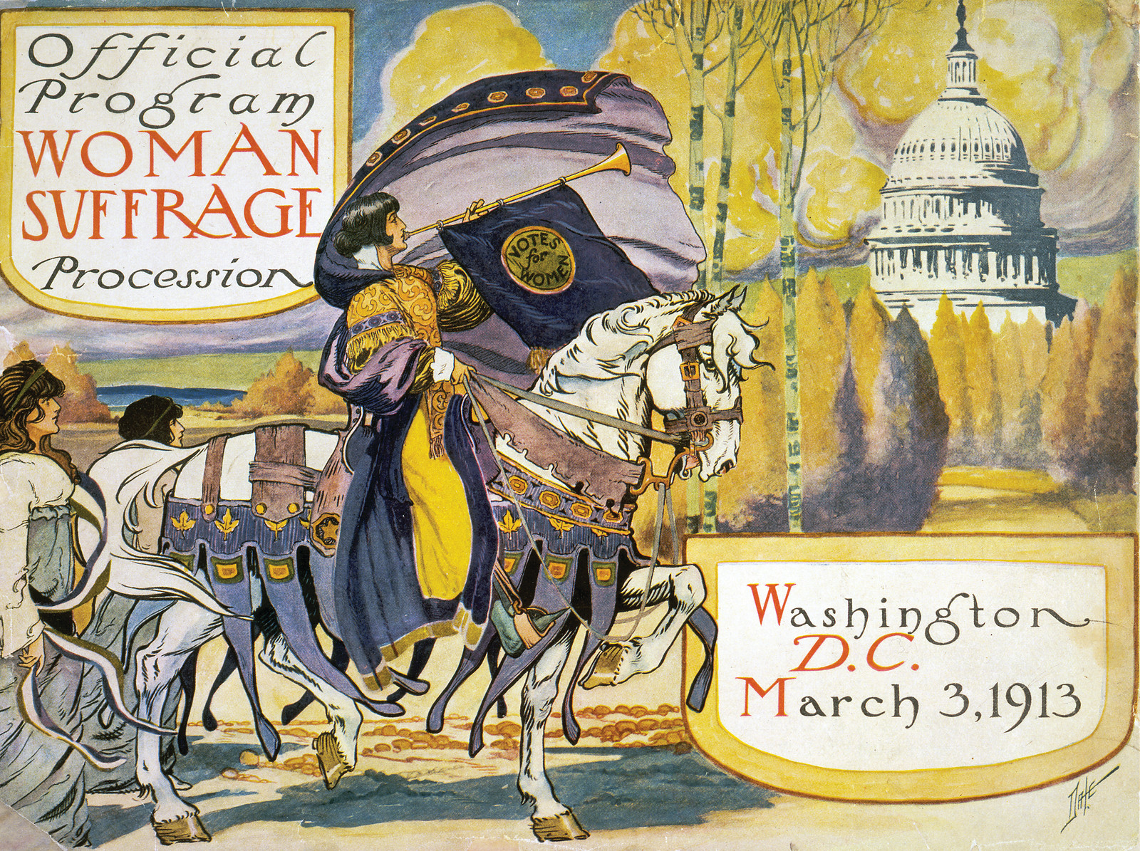 Official Program: Woman Suffrage Procession, Washington, D.C., March 3, 1913, 1913 — historic print
