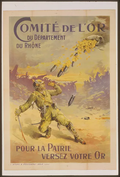 Comiteacute de LOr du Deacutepartement du Rhoumlne pour la patrie versez votre or