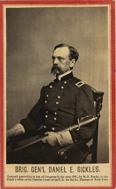 Brig. Gen'l Daniel E. Sickles, seated portrait with sword