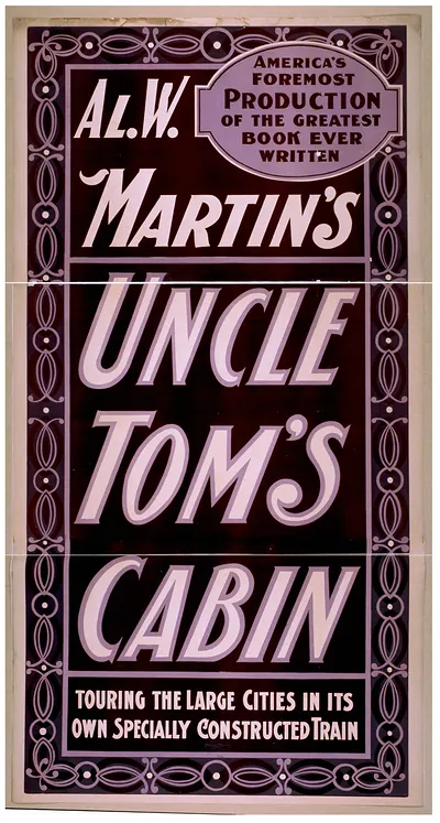 Al. W. Martins Uncle Toms cabin touring the large cities in its own specially constructed train.
