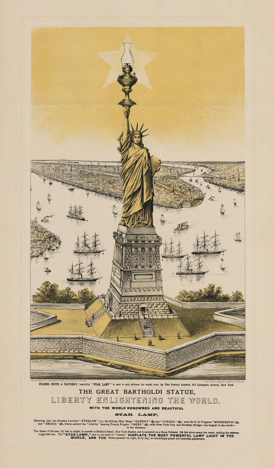 The Great Bartholdi Statue, Liberty Enlightening the World — historic image