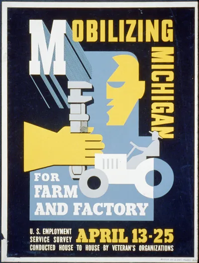 Mobilizing Michigan for farm and factory U.S. Employment Service survey conducted hou