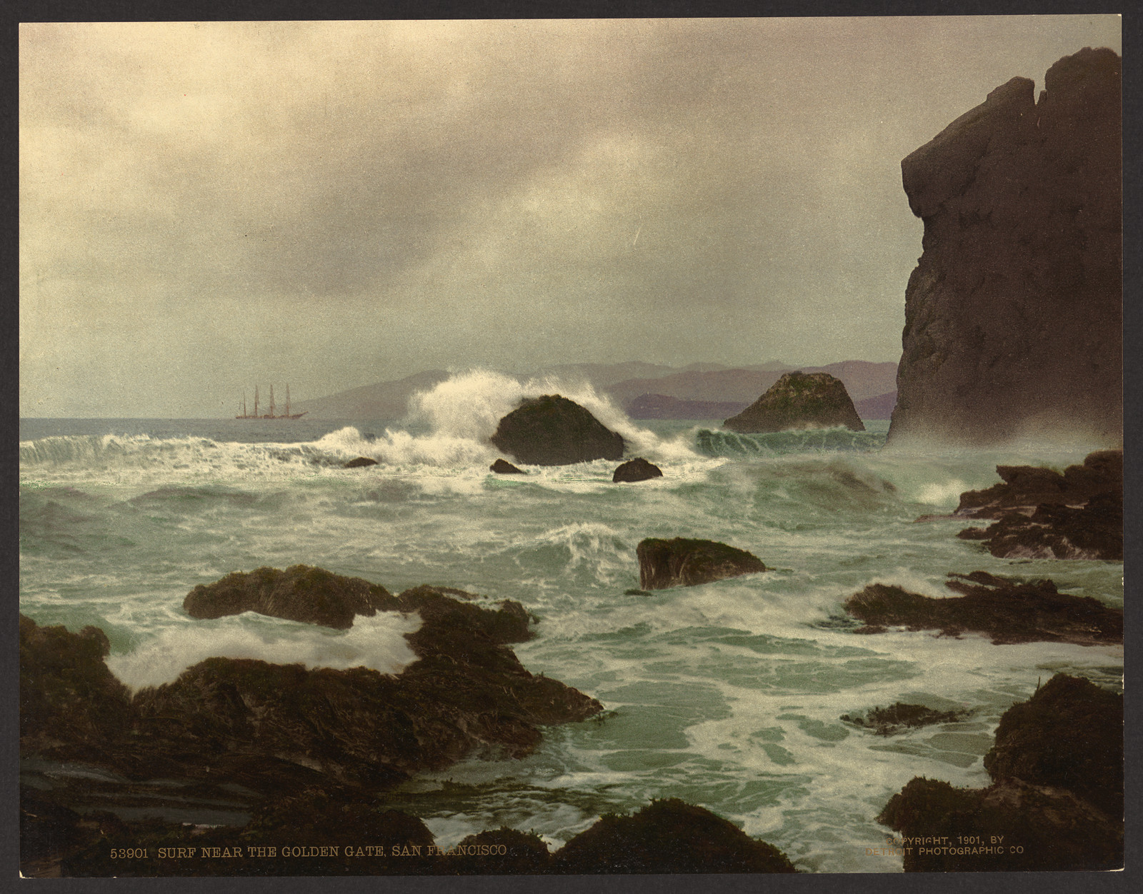 Surf near the Golden Gate, San Francisco — historic image