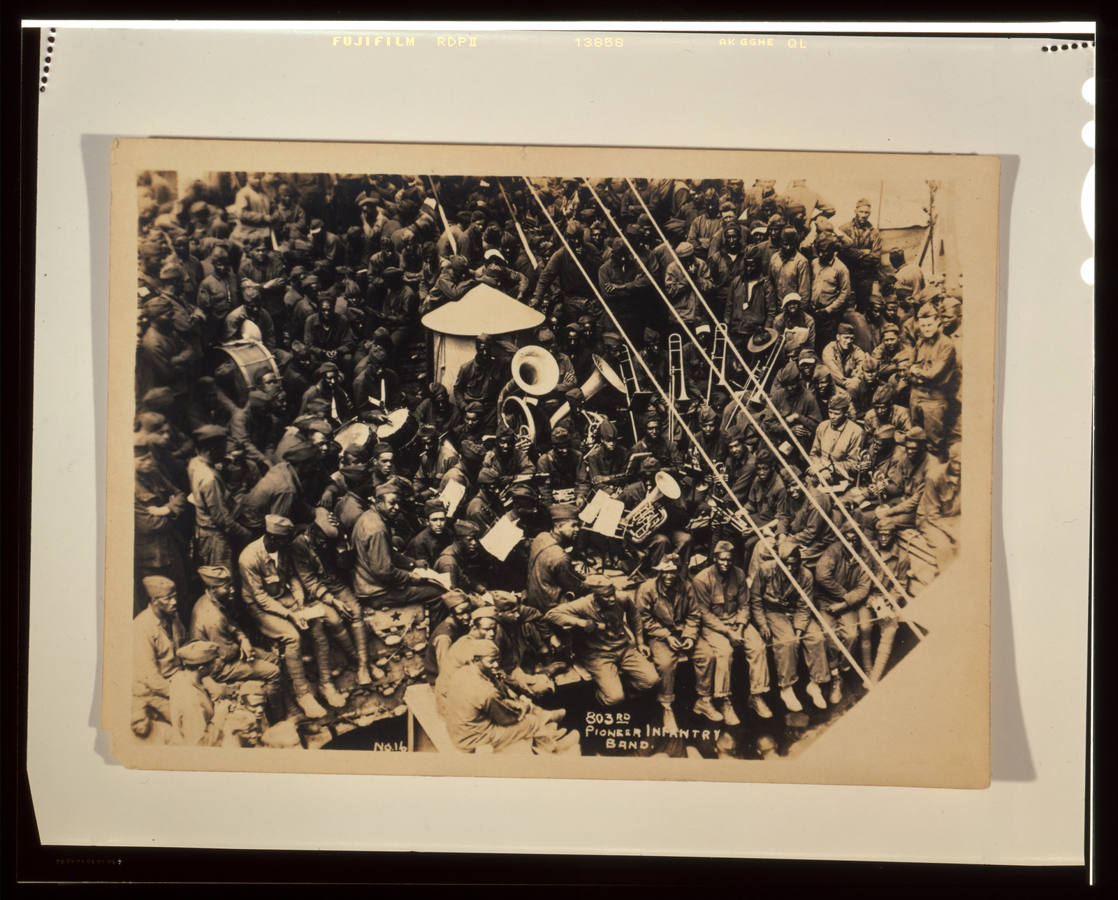 803rd Pioneer Infantry Band, No. 16, 1919 — historic photograph