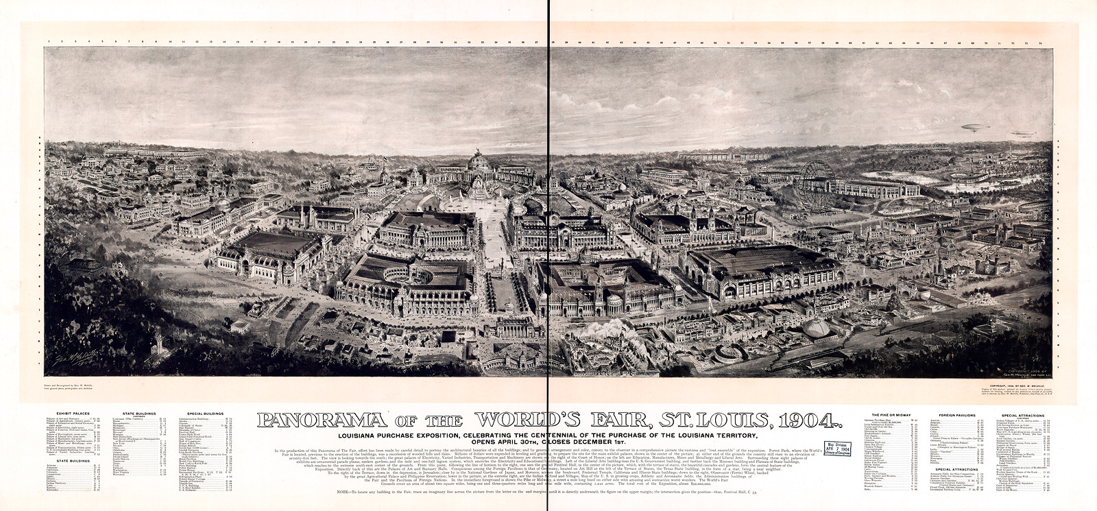 St Louis Worlds Fair 1, Missouri, 1904, 1904 — antique map
