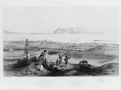 Gibraltar: Vue générale prise au-dessus de l'aqueduc d'Algésiras