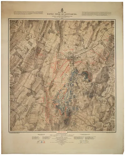 Map of the Battle Field of Gettysburg, Second Day's Battle