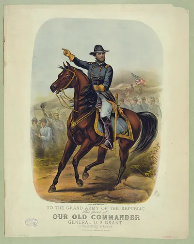 Our Old Commander, General U. S. Grant on horseback