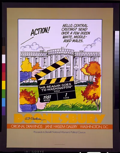 Doonesbury, original drawings, Jane Haslem Gallery, Washington, D.C.