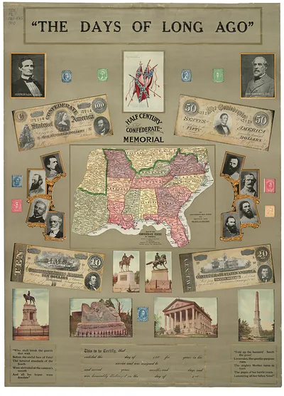 The Days of Long Ago" Confederate Half Century Memorial poster