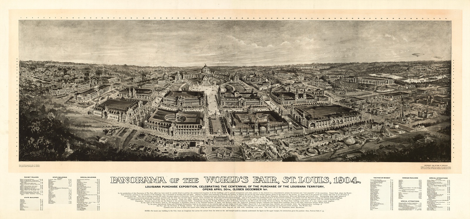 Panorama of the World's Fair, St. Louis, 1904 — historic image