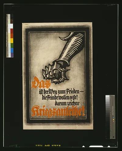 Das ist der Weg zum Frieden -- die Feinde wollen es so! Darum zeiche Kriegsanleihe! / Bernhard.