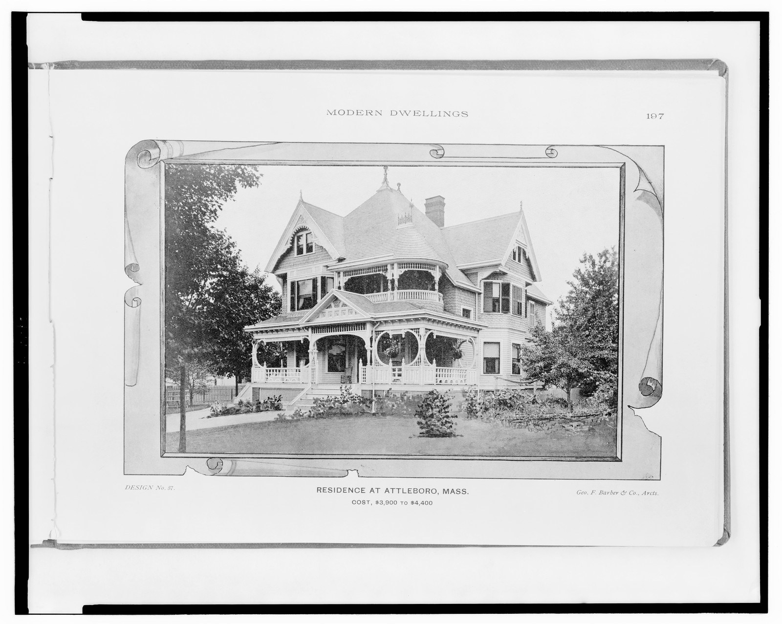 Residence at Attleboro, Mass. : Design No. 37 / Geo. F. Barber & Co., Arcts., 1901 — historic print