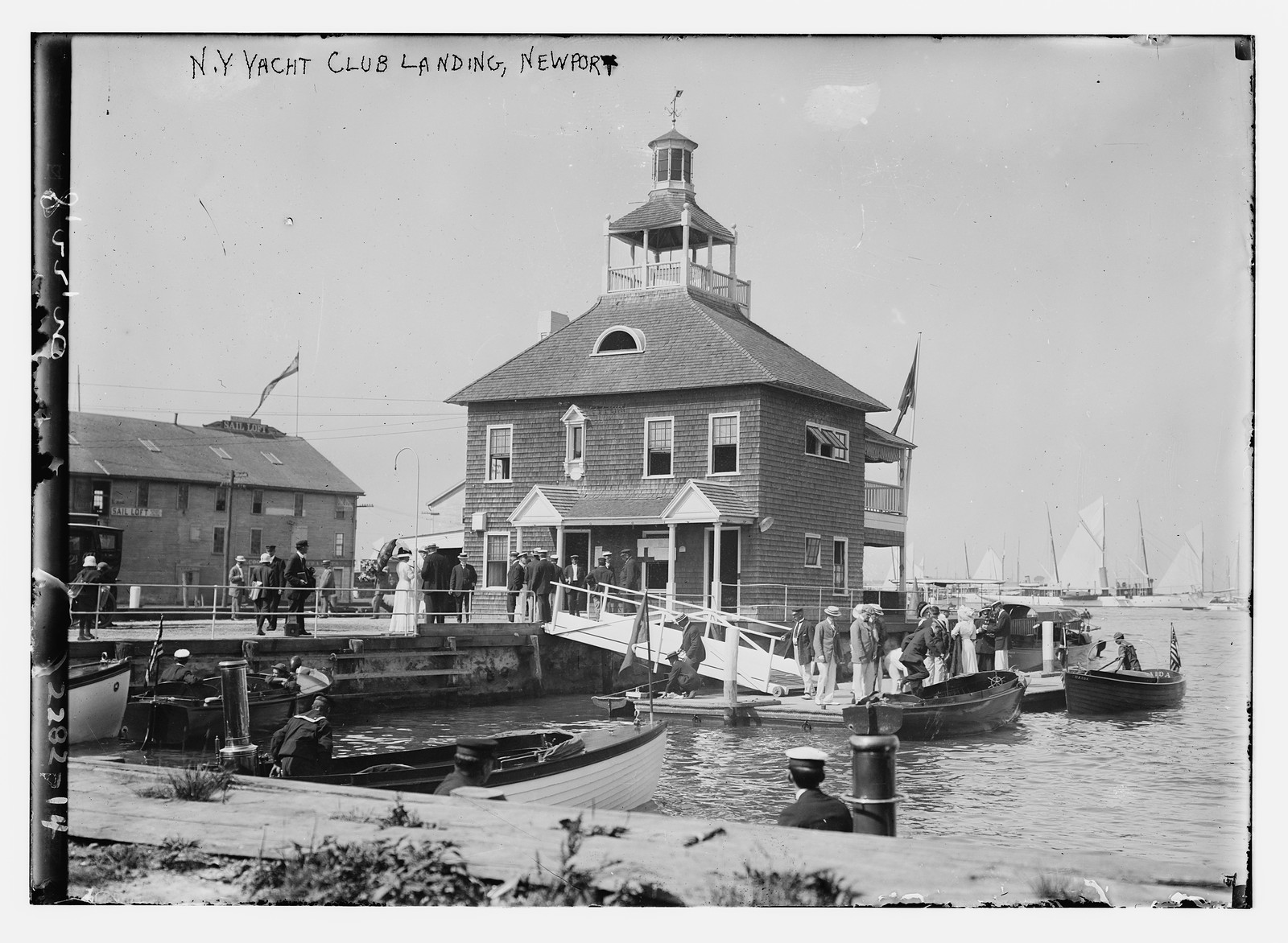 N.Y. Yacht Club Landing - Newport, n/a — historic photograph