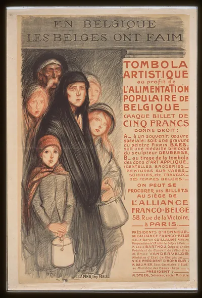 En Belgique les Belges ont faim. Tombola artistique . . .