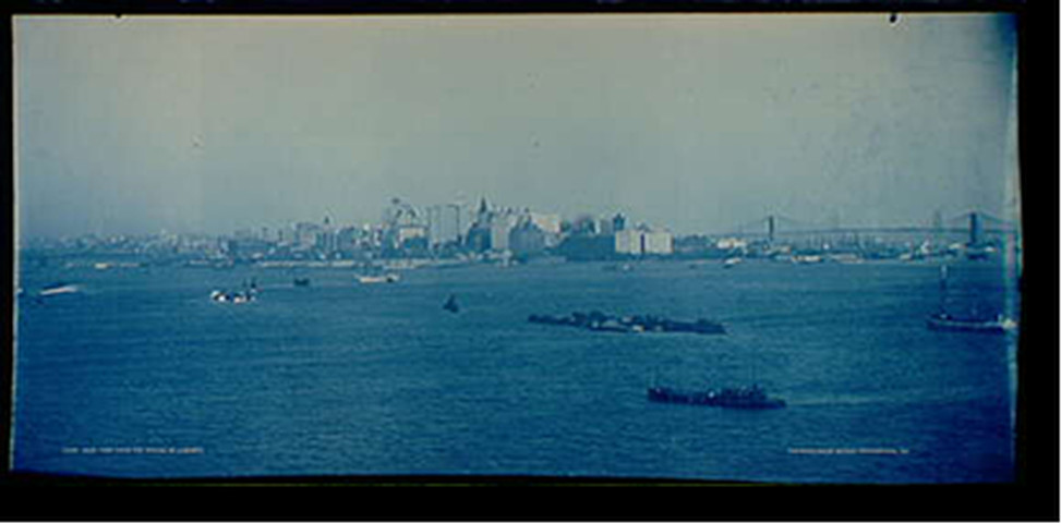 New York from the Statue of Liberty, c1901. — historic photograph