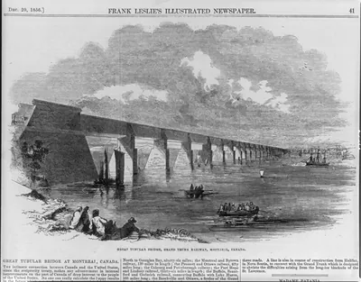 Great tubular bridge, Grand Trunk Railway, Montreal, Canada