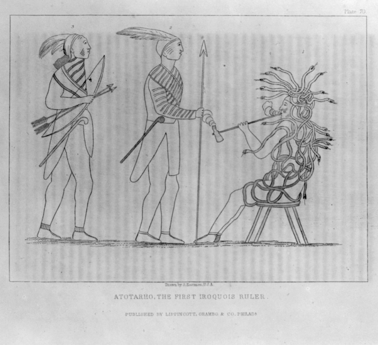 Atotarho, the First Iroquois Ruler, [no date recorded on caption card] — antique lithograph