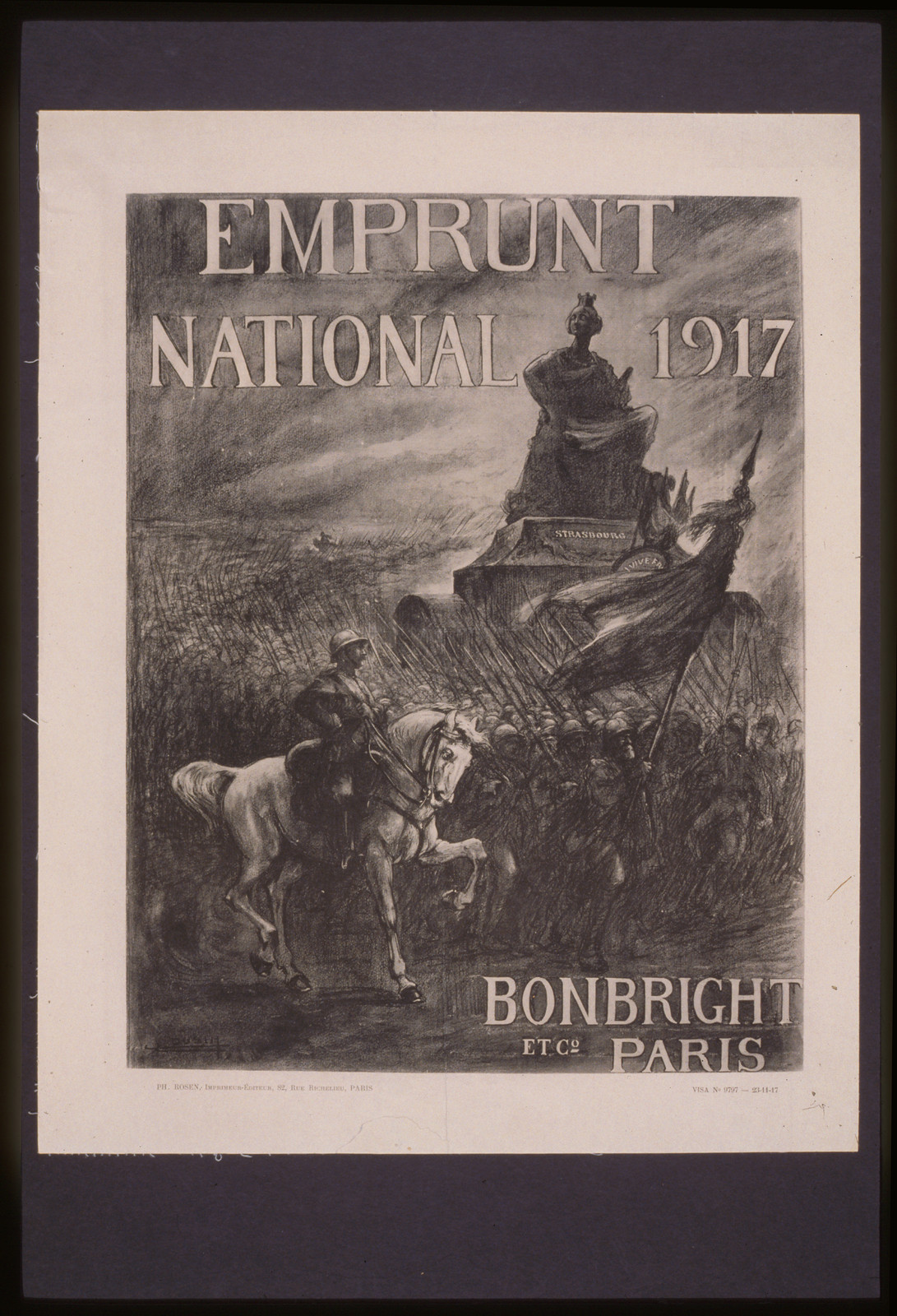 Emprunt National 1917. Bonbright et Co. Paris, 1917 — vintage poster