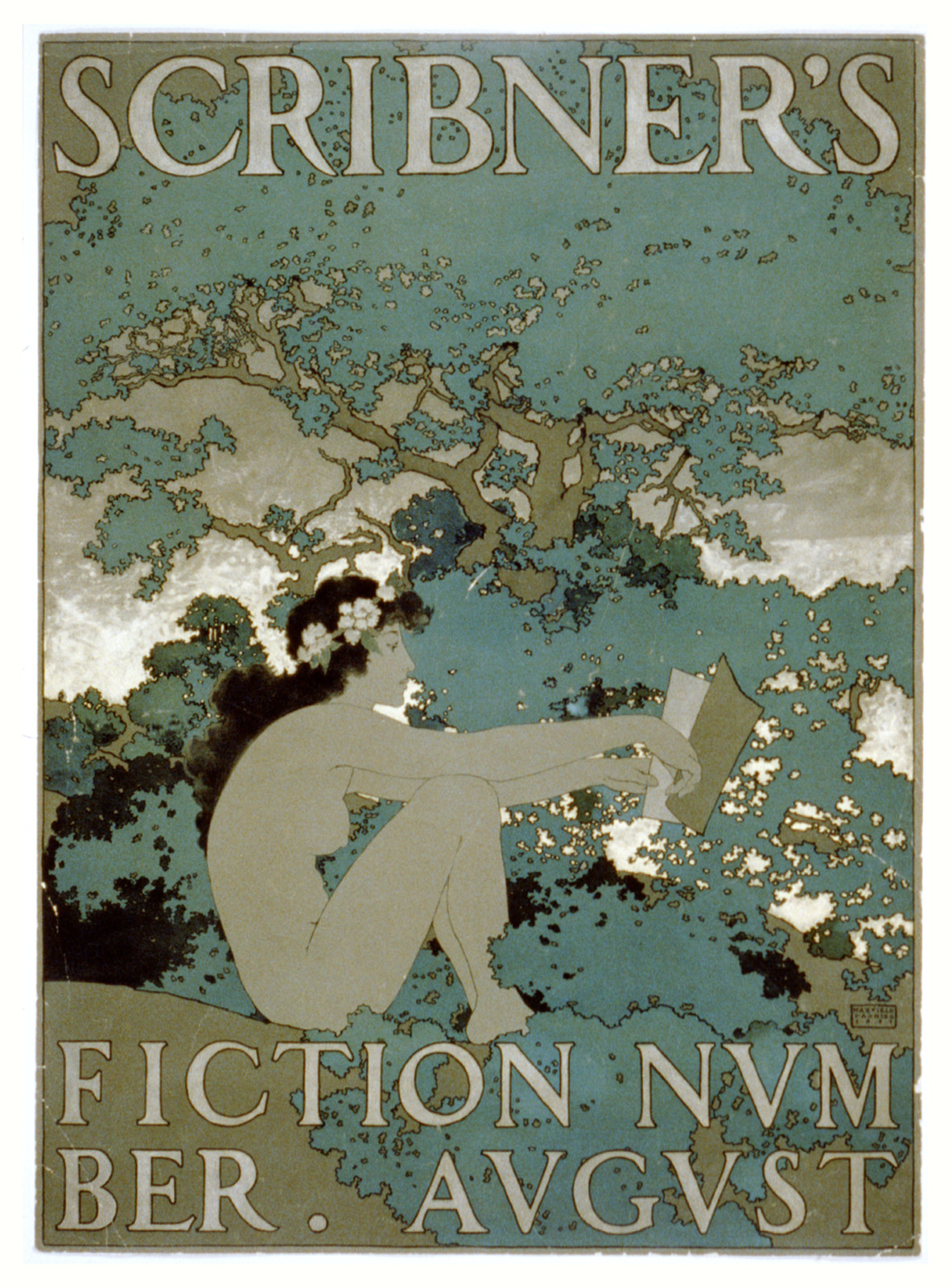 Scribner's fiction number, August / Maxfield Parrish 1897., [S.l. : s.n., 1897] — vintage poster