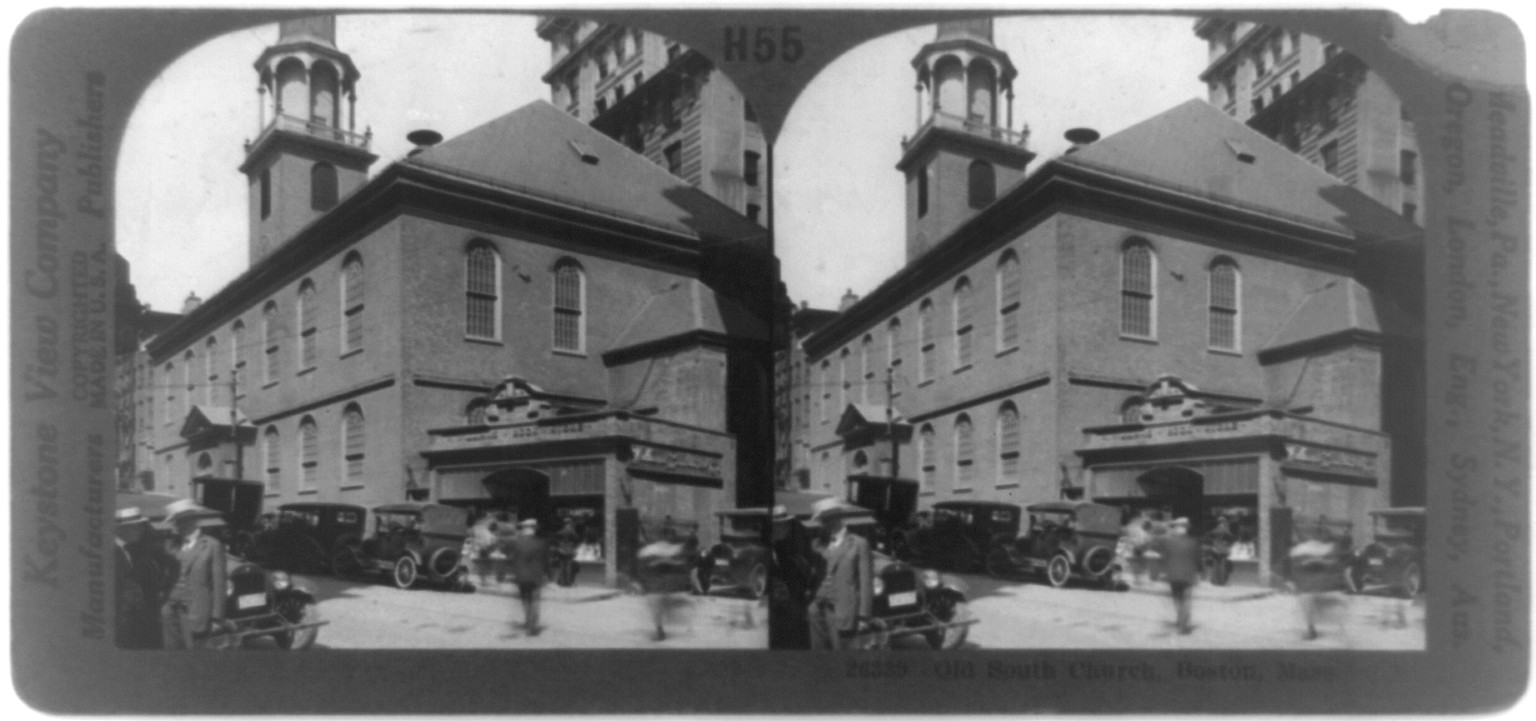 Old South Church, Boston, Mass., Meadville, Pa. : Keystone View Company, c1924. — historic photograph