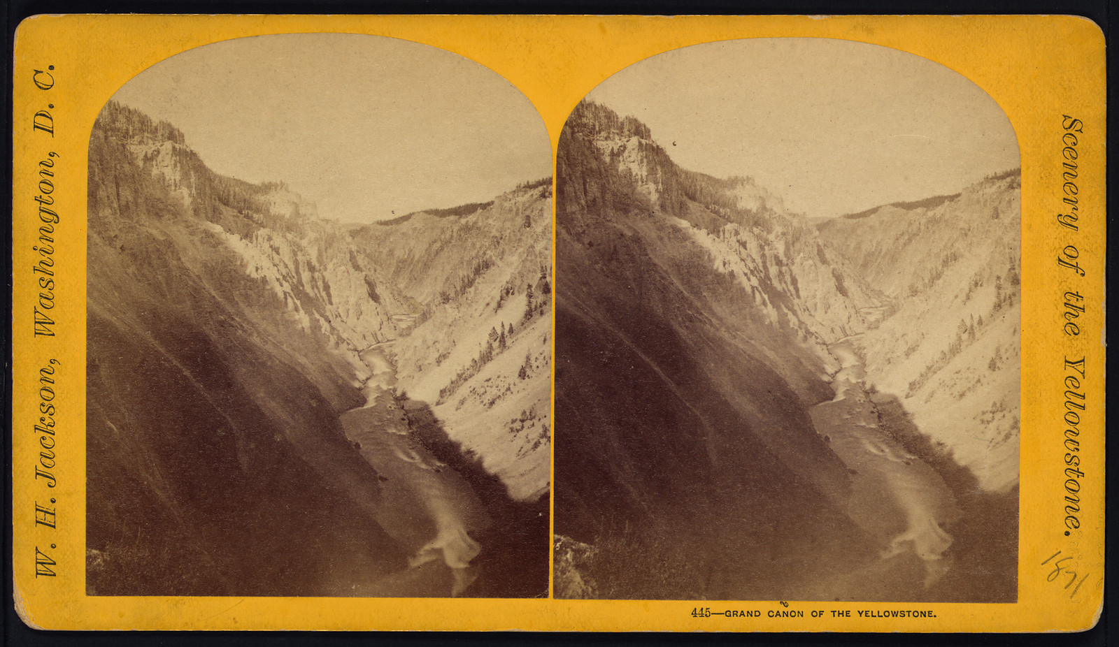 Grand Canyon of the Yellowstone, 1871 — historic photograph