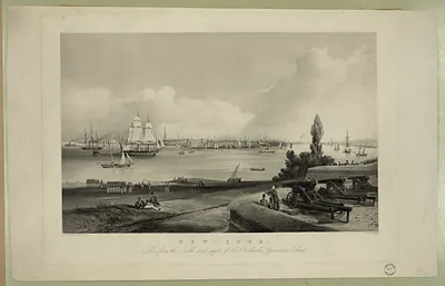 New-York, taken from the North west angle of Fort Columbus, Governors Island