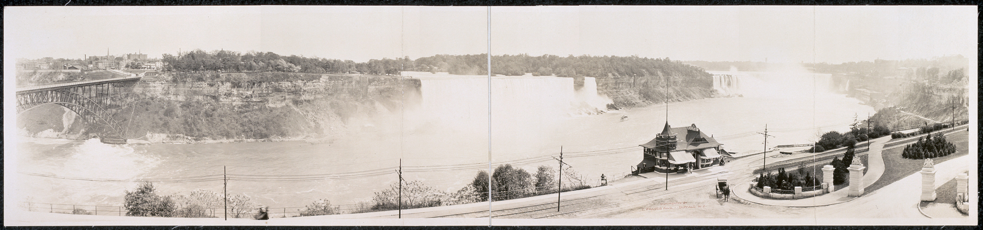 Panoramic view of Niagara Falls from the Canadian side — historic image
